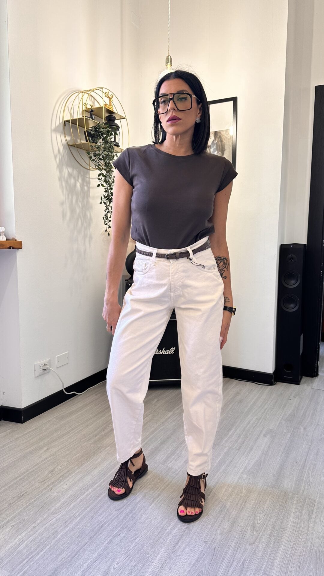 JEANS CON CINTURA PANNA