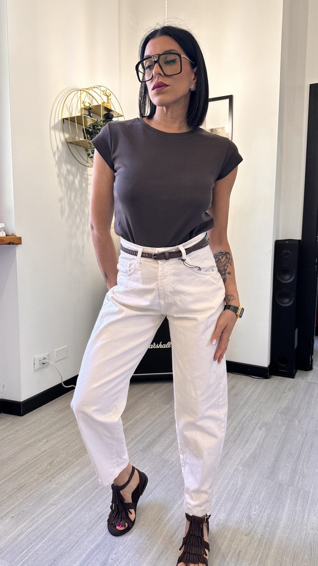JEANS CON CINTURA PANNA