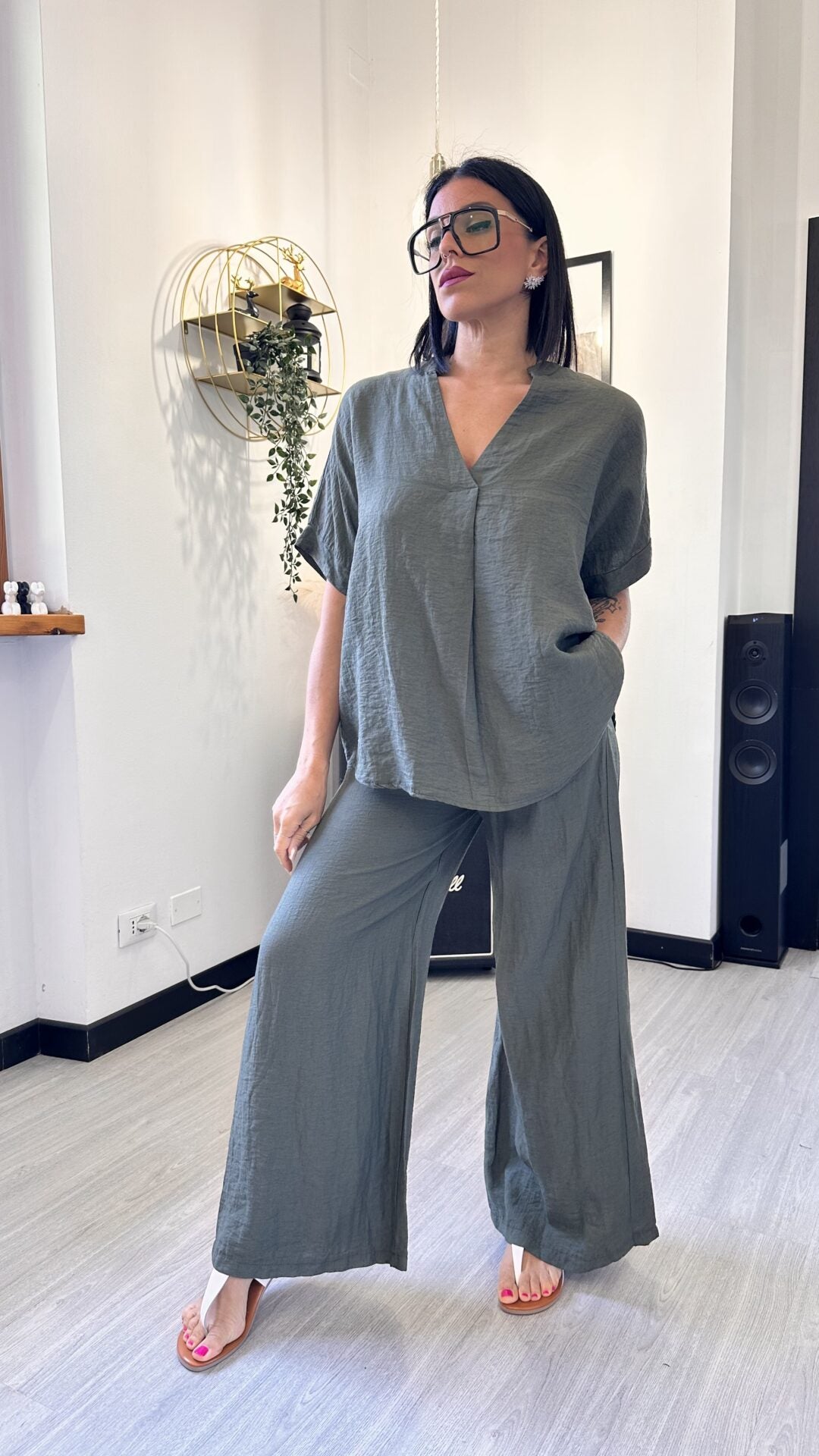 COORDINATO CON CAMICIONA MILITARE
