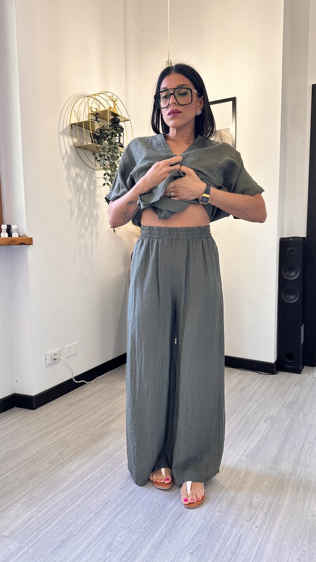 COORDINATO CON CAMICIONA MILITARE