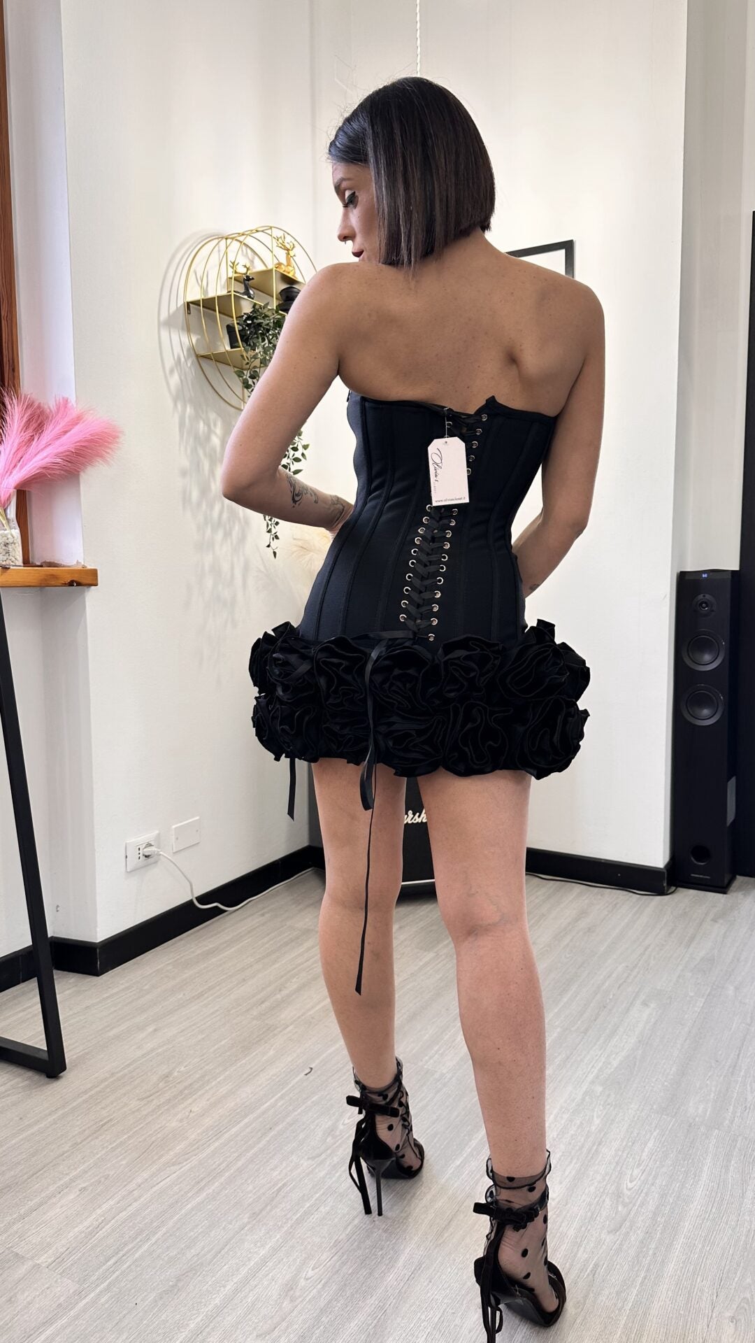 ABITO NERO BANDAGE LACE UP