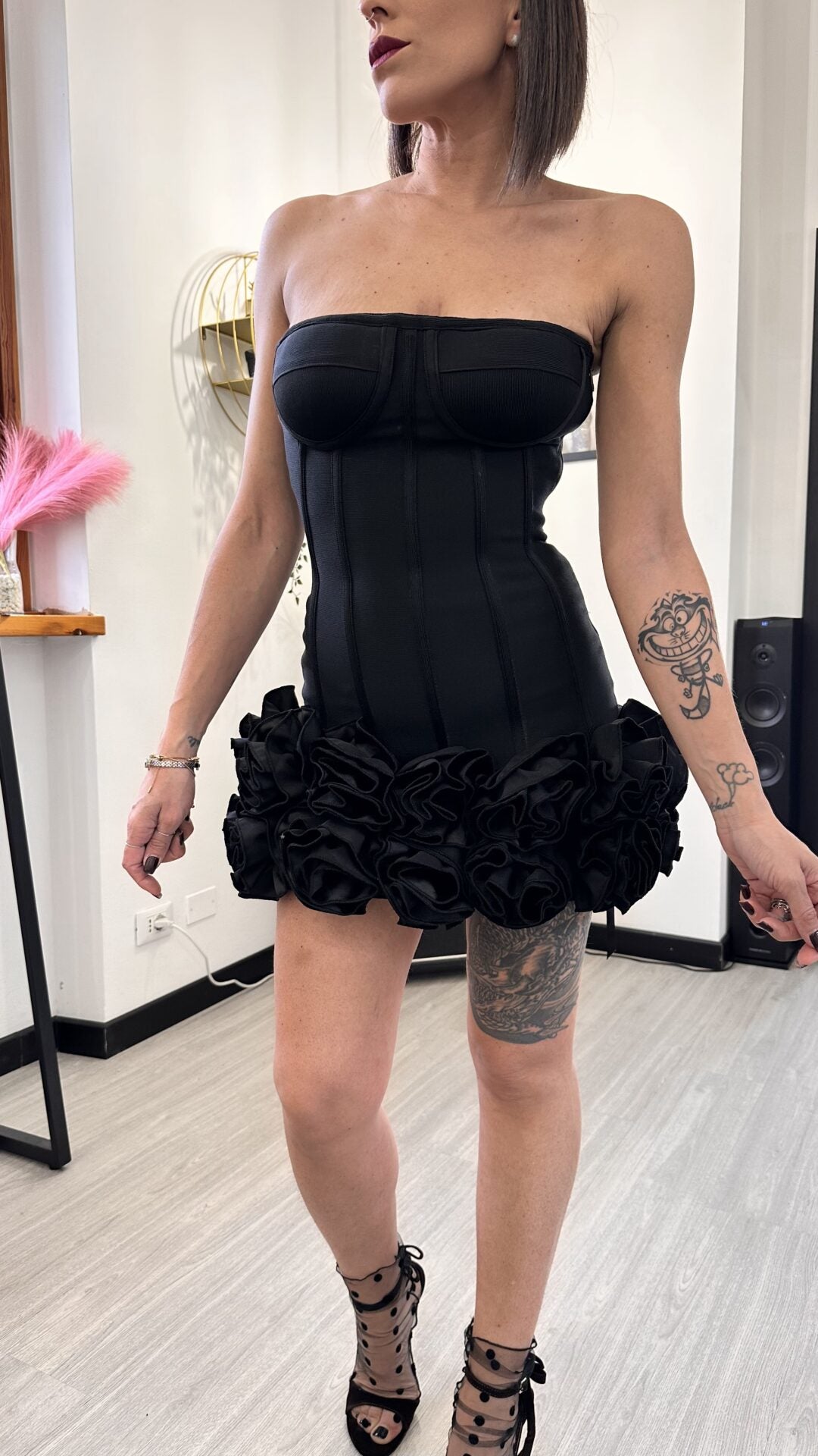 ABITO NERO BANDAGE LACE UP