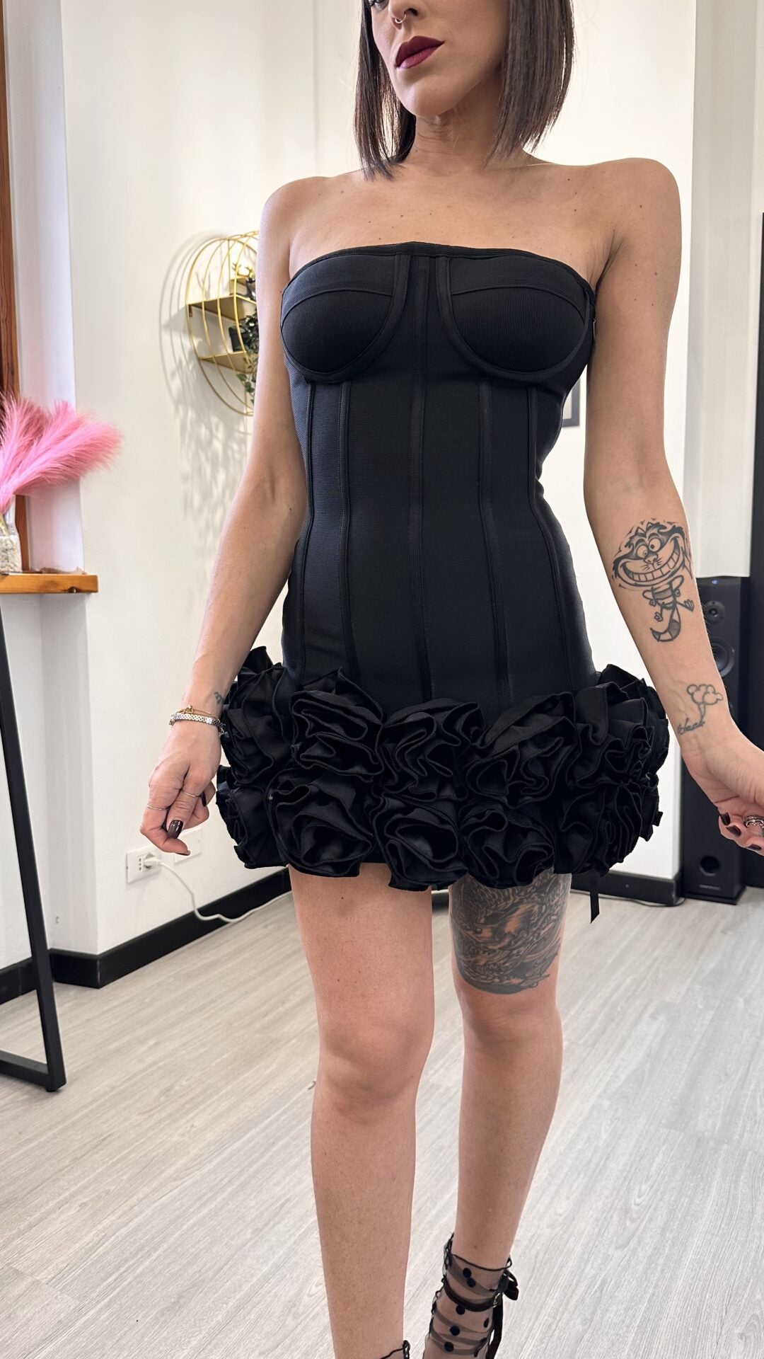 ABITO NERO BANDAGE LACE UP