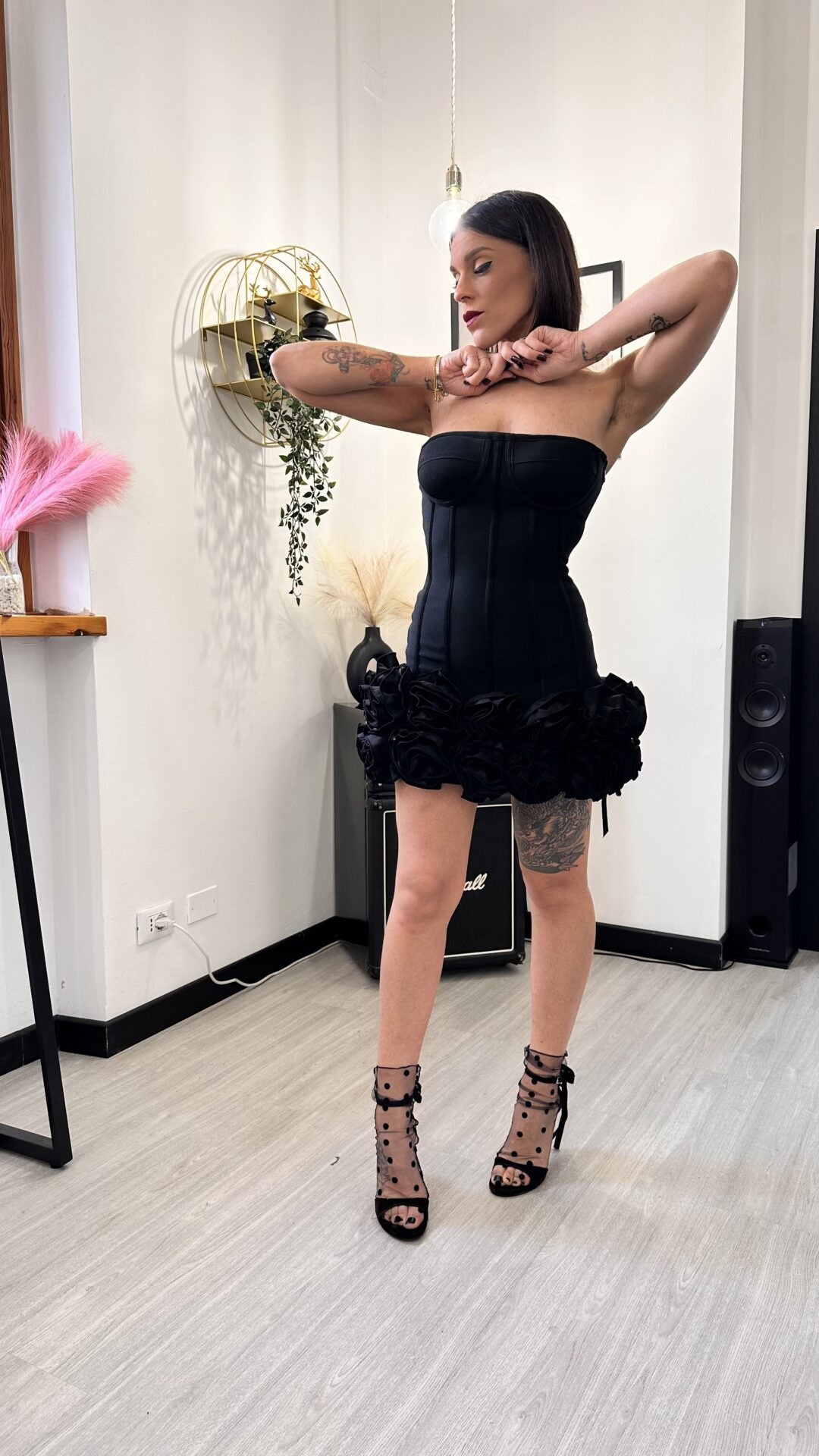 ABITO NERO BANDAGE LACE UP