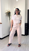 PANTALONE ELASTICIZZATO BAGGY BEIGE