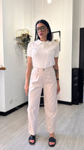 PANTALONE ELASTICIZZATO BAGGY BEIGE