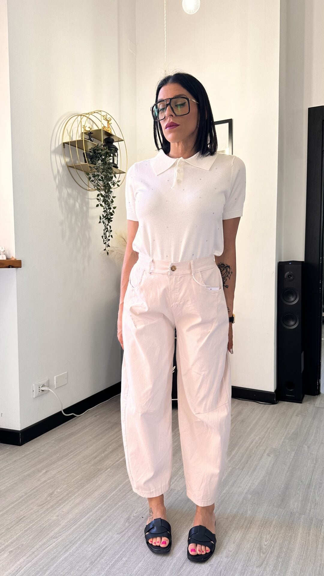 PANTALONE ELASTICIZZATO BAGGY ROSINO
