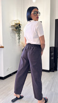 PANTALONE ELASTICIZZATO BAGGY MARRONE