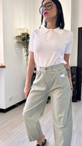 PANTALONE ELASTICIZZATO BAGGY SALVIA