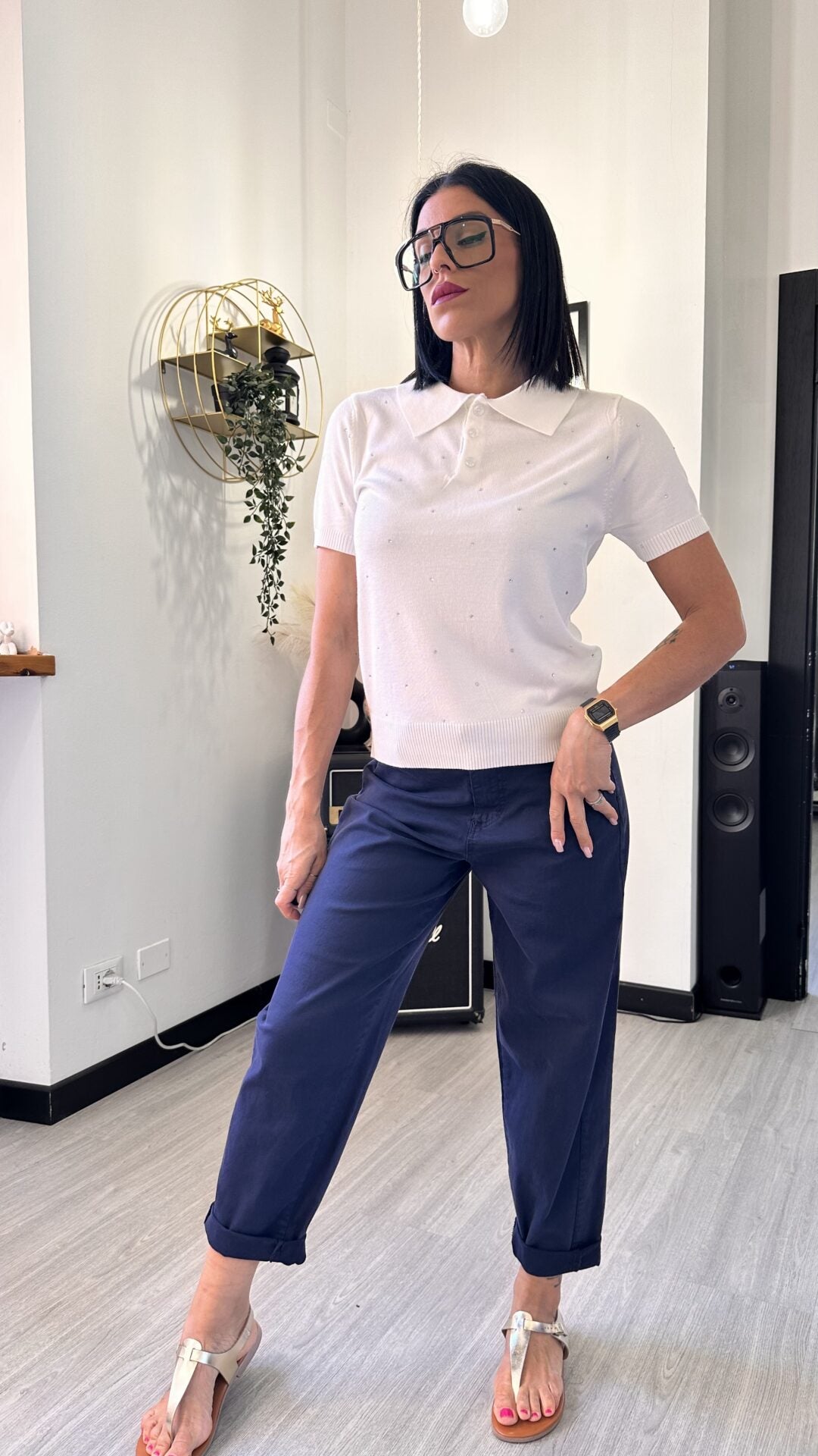 POLO IN MAGLINA SHINE PANNA