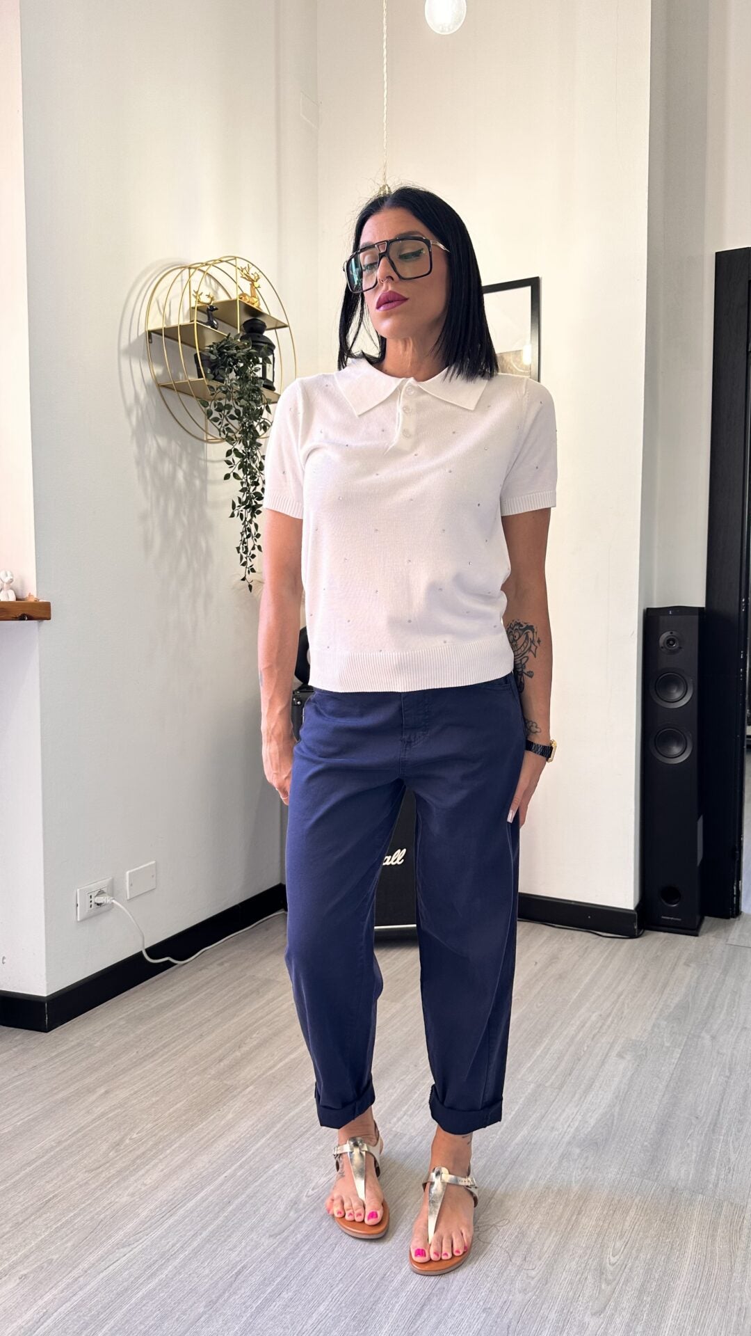 POLO IN MAGLINA SHINE PANNA