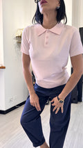 POLO IN MAGLINA SHINE ROSA