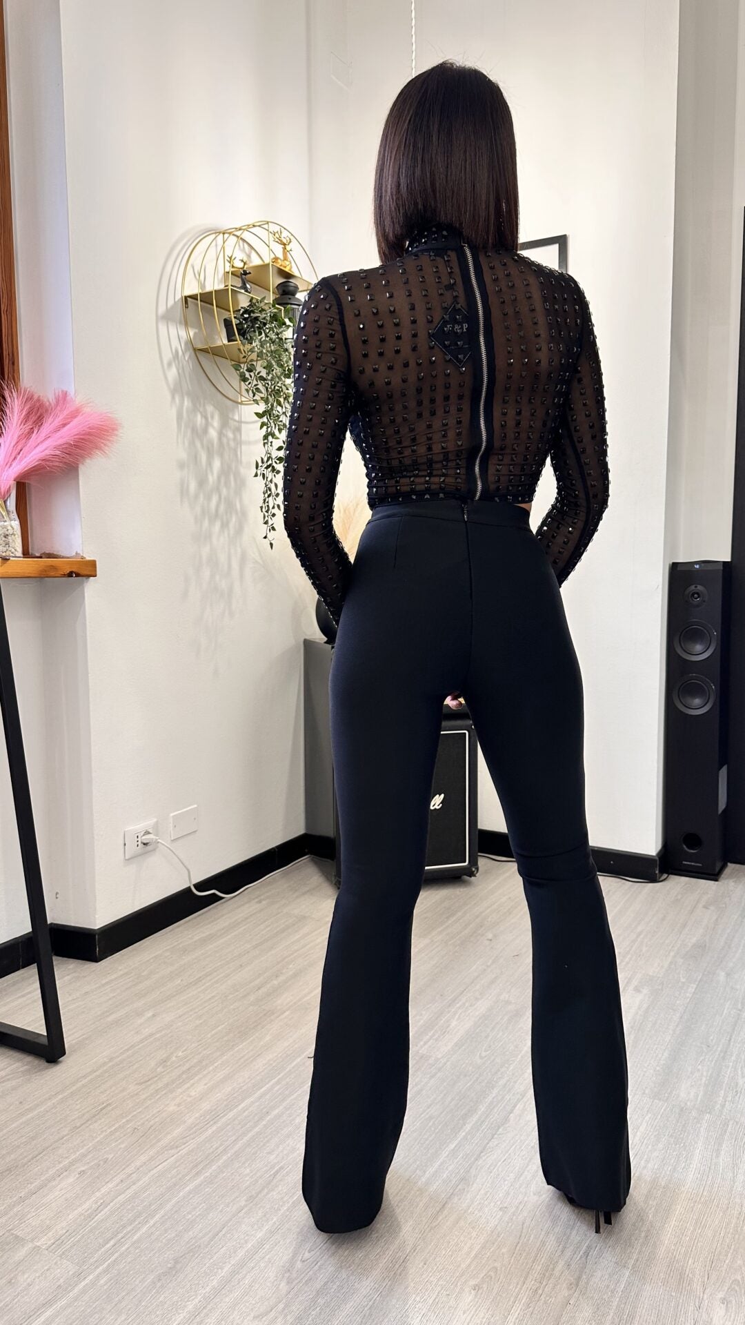 MAGLIA MATTONCINI NERA