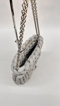 BORSA SOFT GREY INTRECCIATA