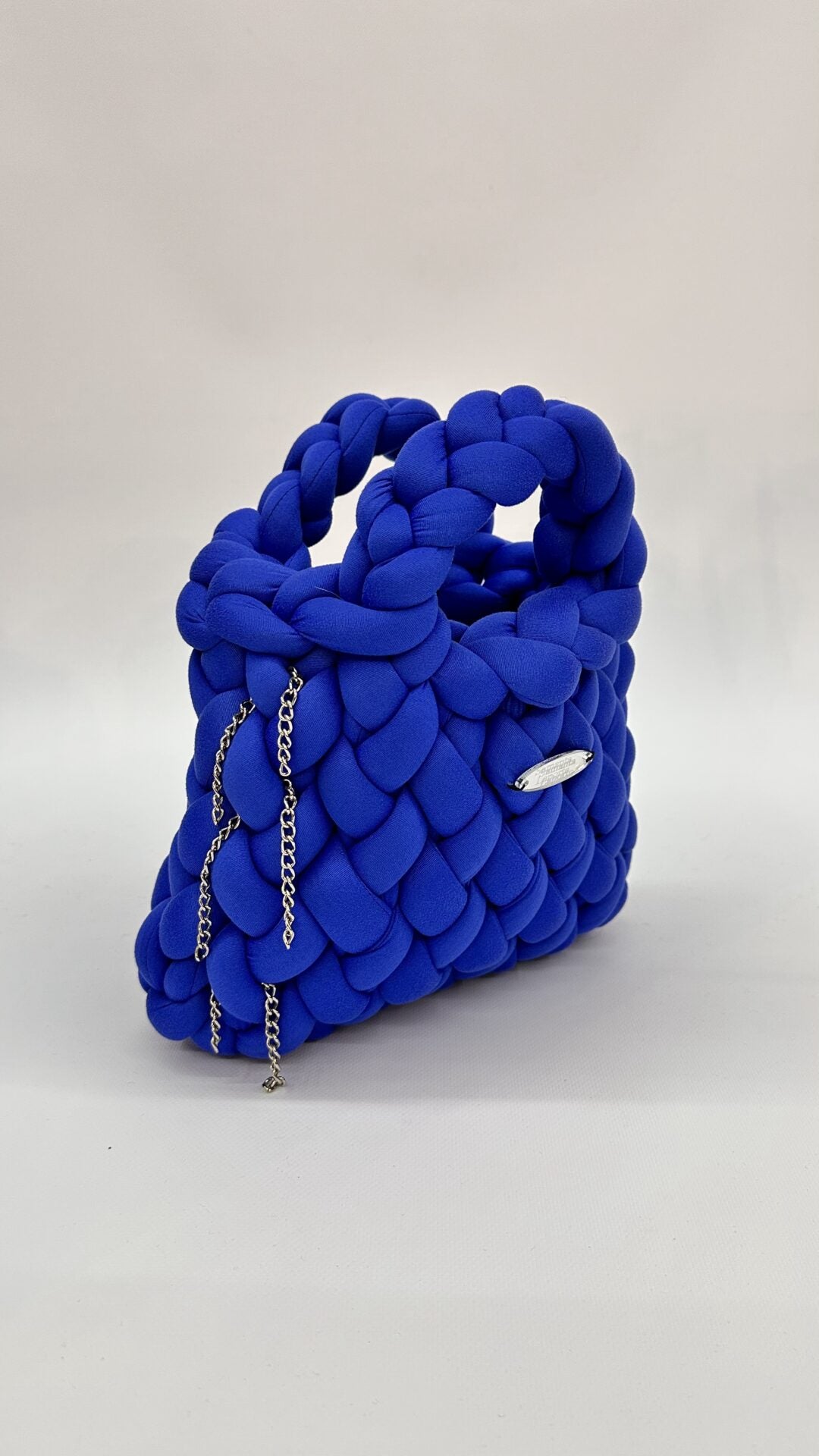 BORSA INTRECCIO ICON BLU ELETTRICO