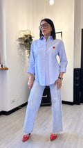 CAMICIA CUORICINO AZZURRA