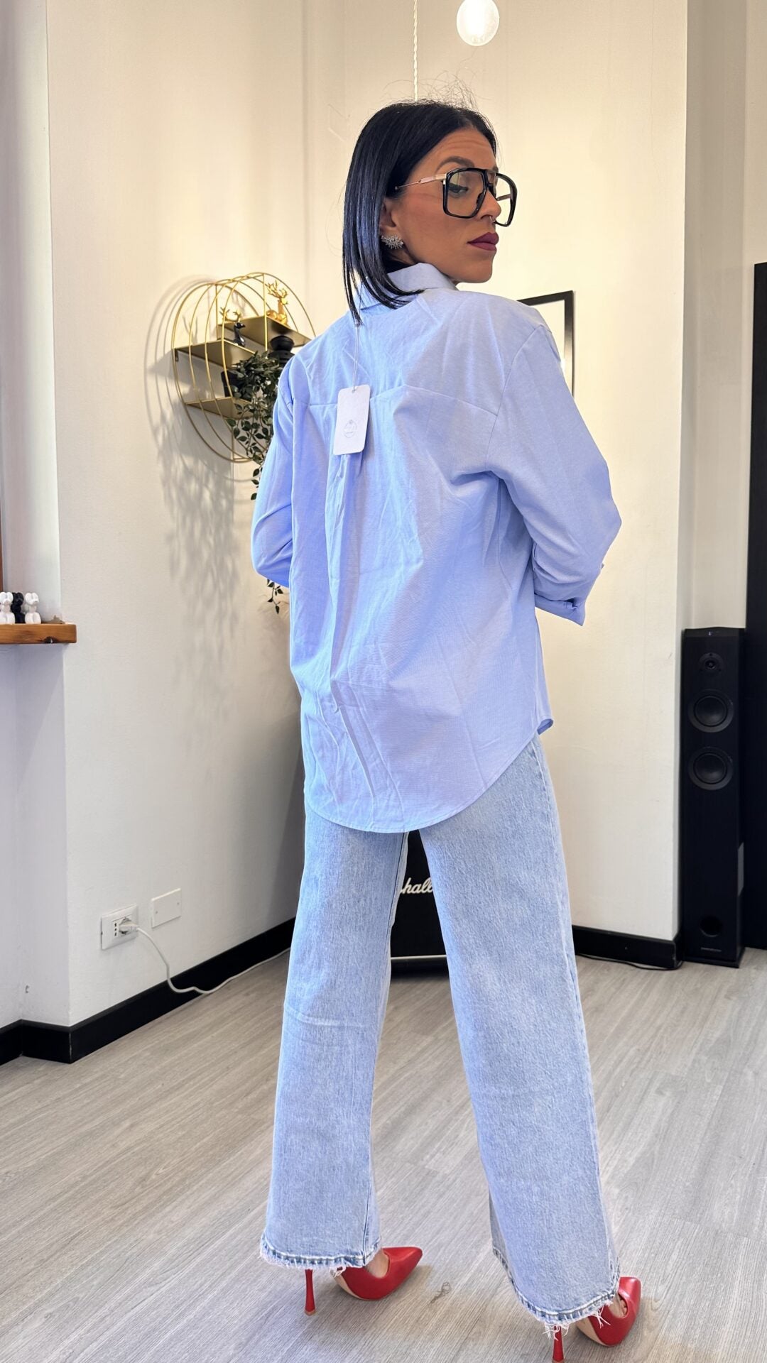 CAMICIA CUORICINO AZZURRA