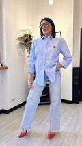CAMICIA CUORICINO AZZURRA