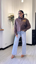 CAMICIA PALMA MARRONE