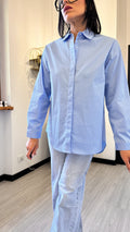 CAMICIA LUNGA CLASSICA AZZURRA