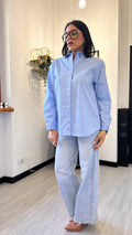 CAMICIA LUNGA CLASSICA AZZURRA