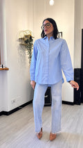 CAMICIA LUNGA CLASSICA AZZURRA