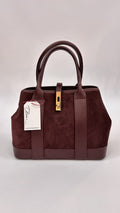 BORSA BAULETTO SCAMOSCIATA BORDEAUX