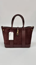 BORSA BAULETTO SCAMOSCIATA BORDEAUX