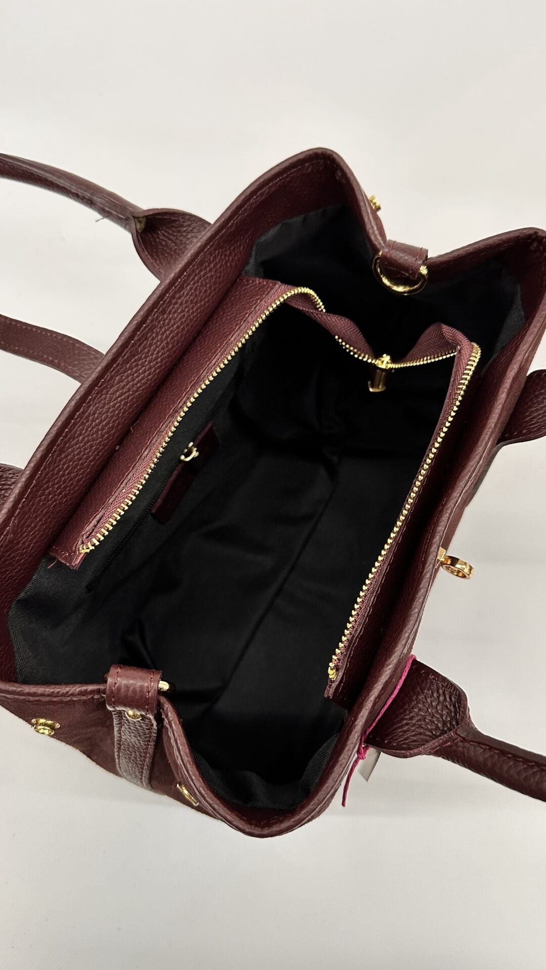 BORSA BAULETTO SCAMOSCIATA BORDEAUX