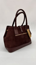 BORSA BAULETTO SCAMOSCIATA BORDEAUX
