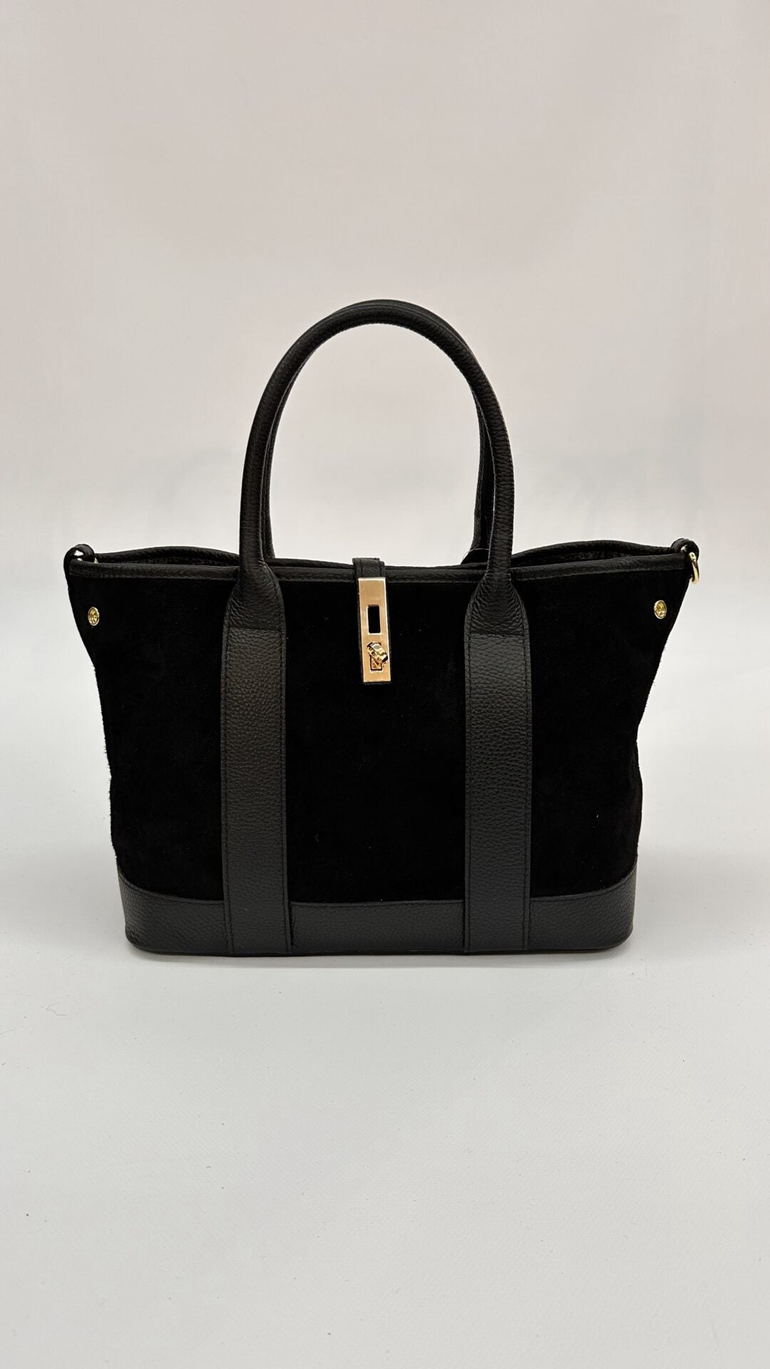 BORSA BAULETTO SCAMOSCIATA NERA