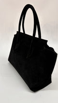 BORSA SCAMOSCIATA NERA MEDIA