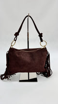 BORSETTA CON FRANGE BORDEAUX