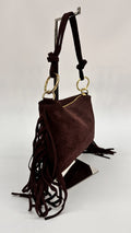 BORSETTA CON FRANGE BORDEAUX