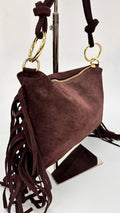 BORSETTA CON FRANGE BORDEAUX