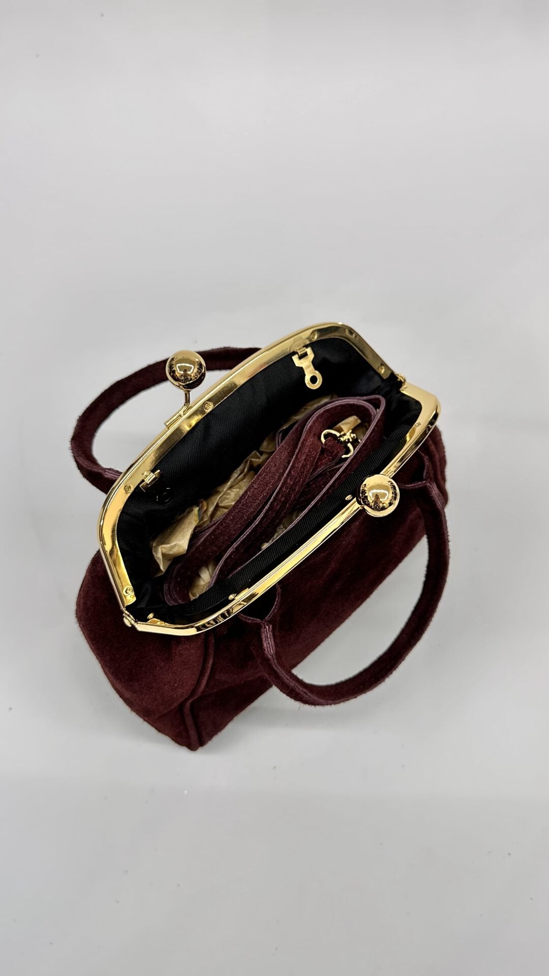 BORSETTA CON CLIP BORDEAUX