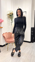 MAGLIA IN CASHMERE CORTA NERA