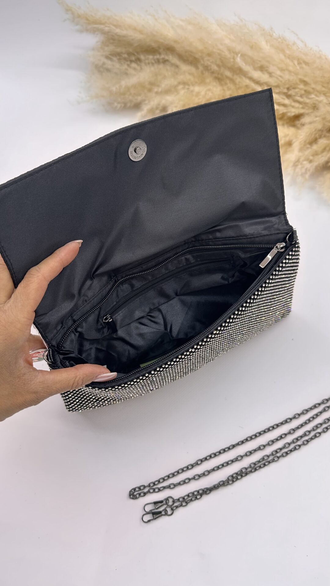POCHETTE SHINE NERA