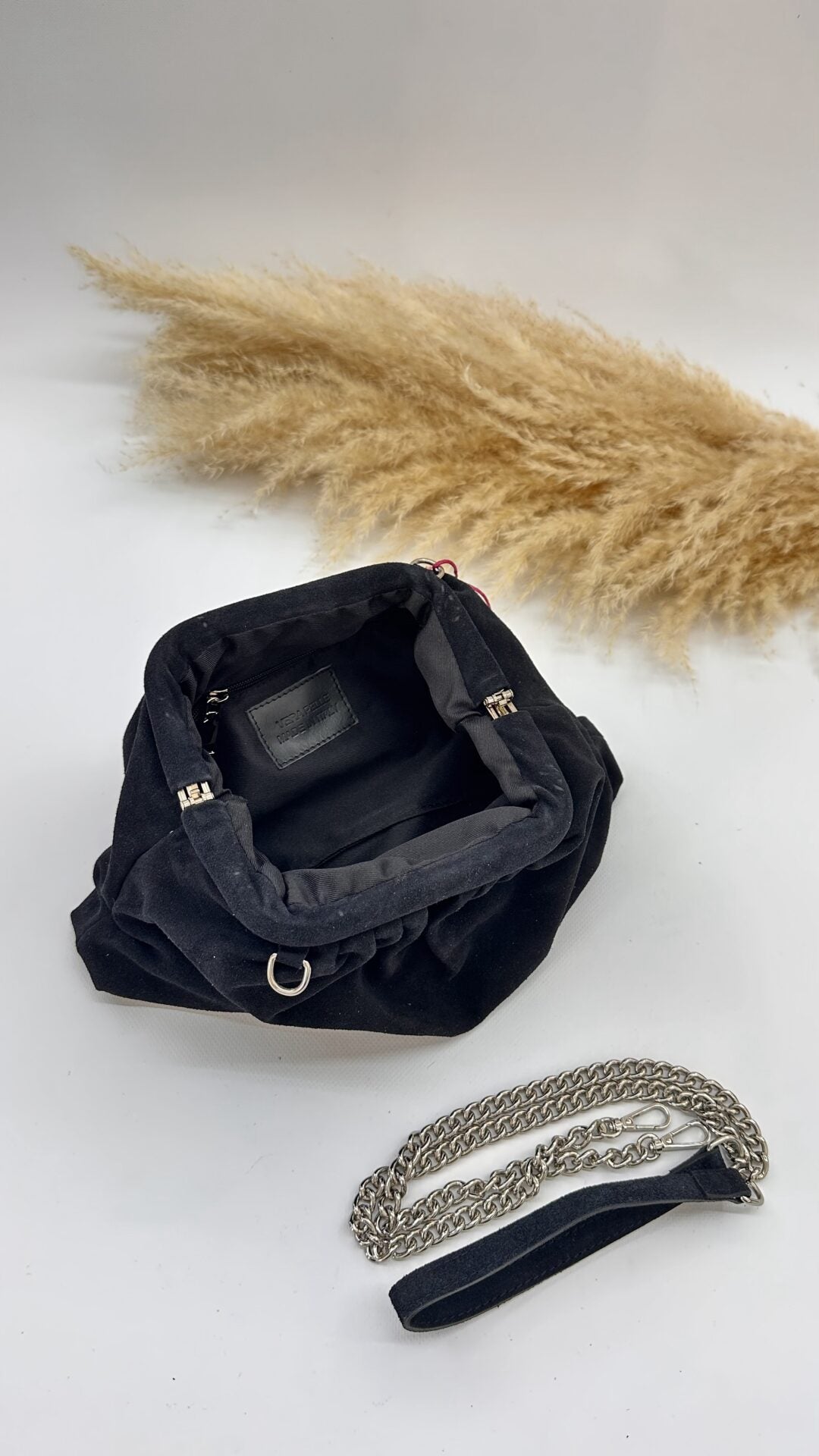 CLUTCH SCAMOSCIATA NERA