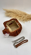 CLUTCH SCAMOSCIATA CAMEL