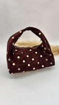 BORSA SCAMOSCIATA CON BORCHIE BORDEAUX