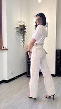 5659 JEANS A PALAZZO BEIGE