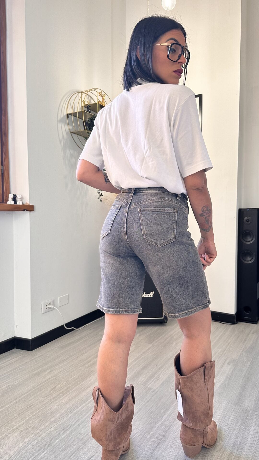 JORTS NERO SLAVATO