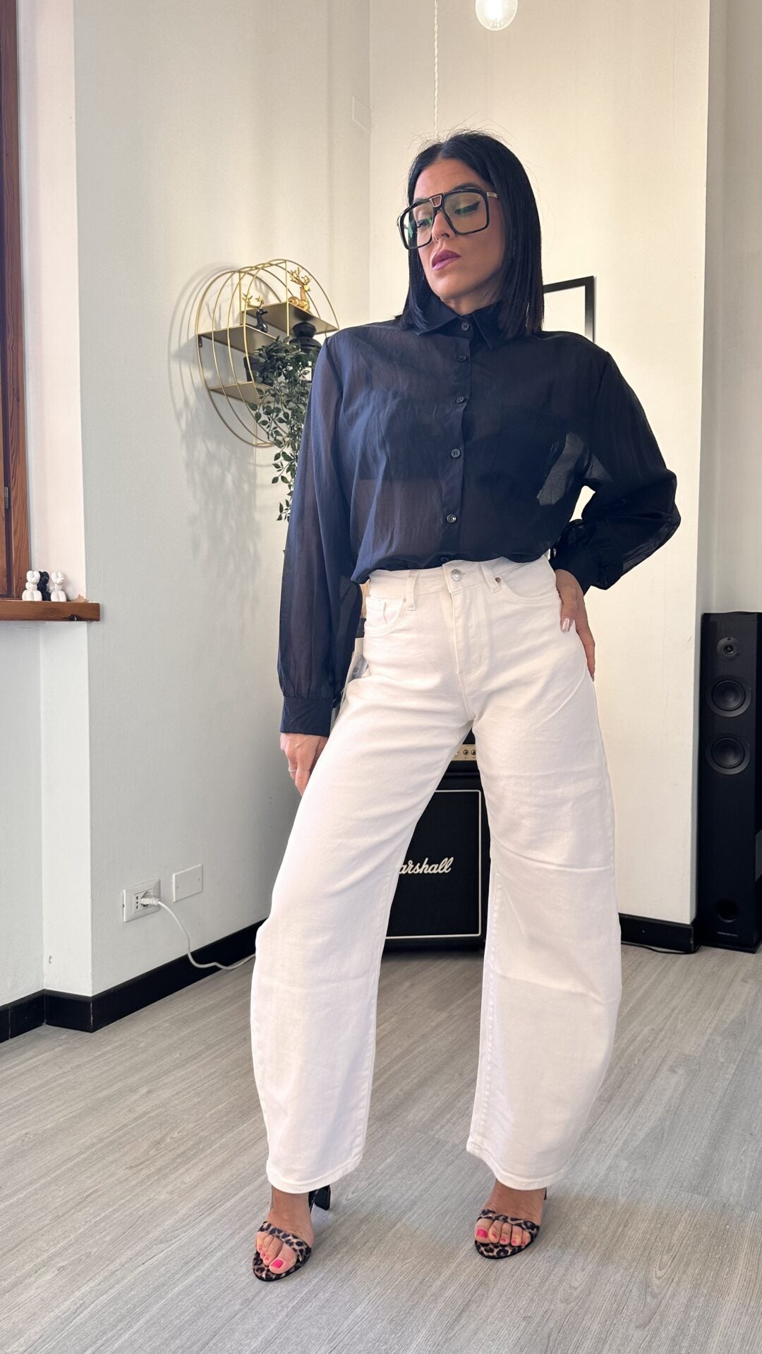 2350 JEANS BALLOON BIANCO