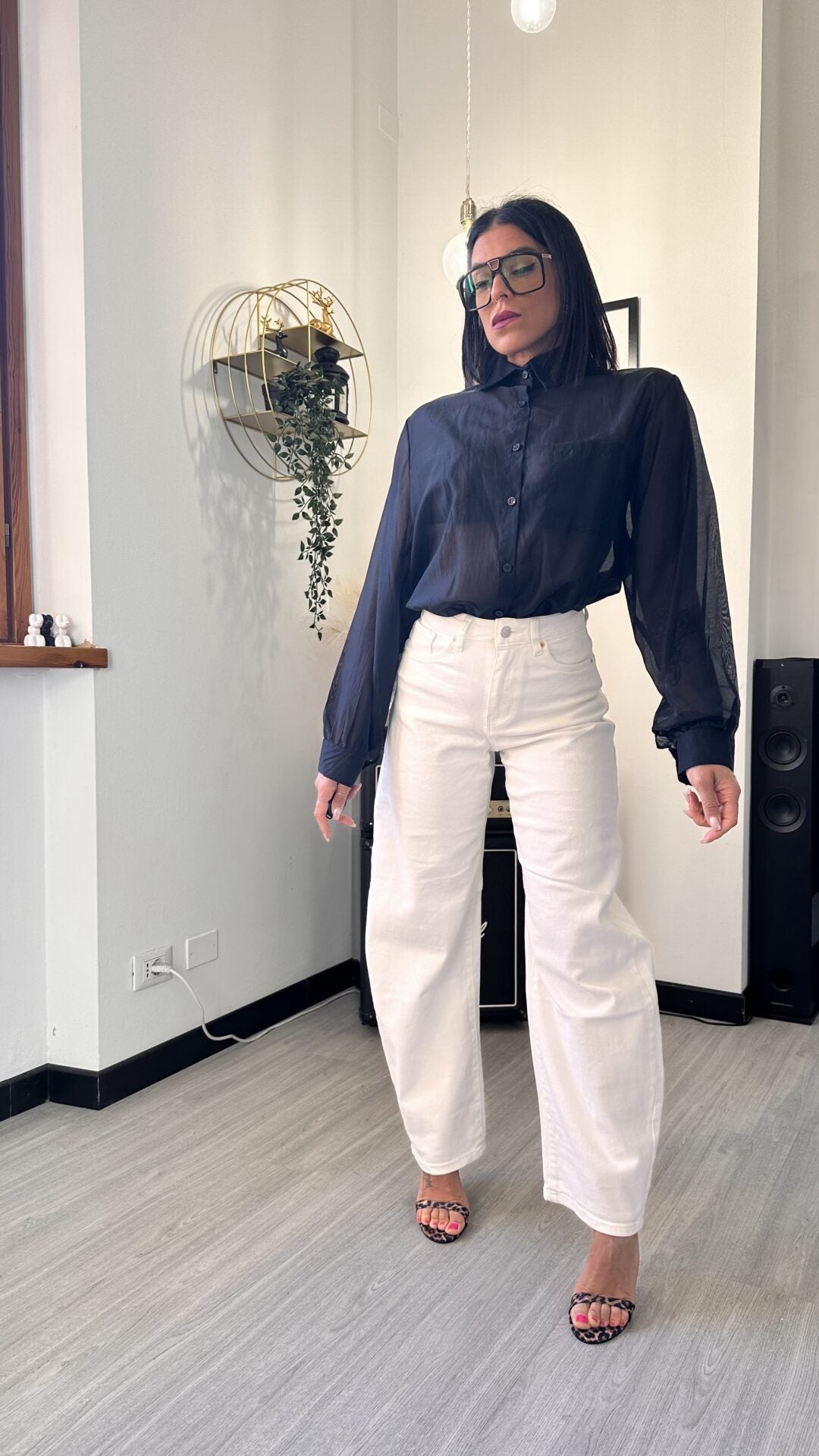 2350 JEANS BALLOON BIANCO
