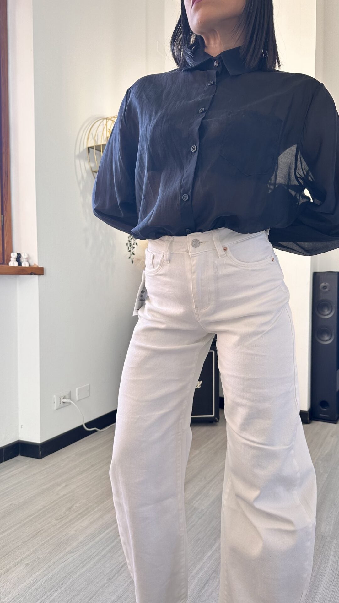 2350 JEANS BALLOON BIANCO