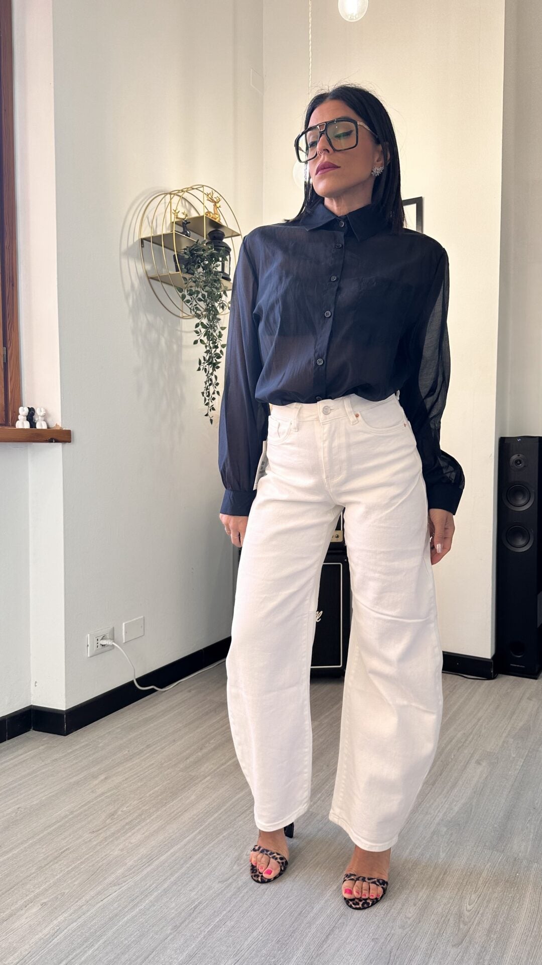 2350 JEANS BALLOON BIANCO