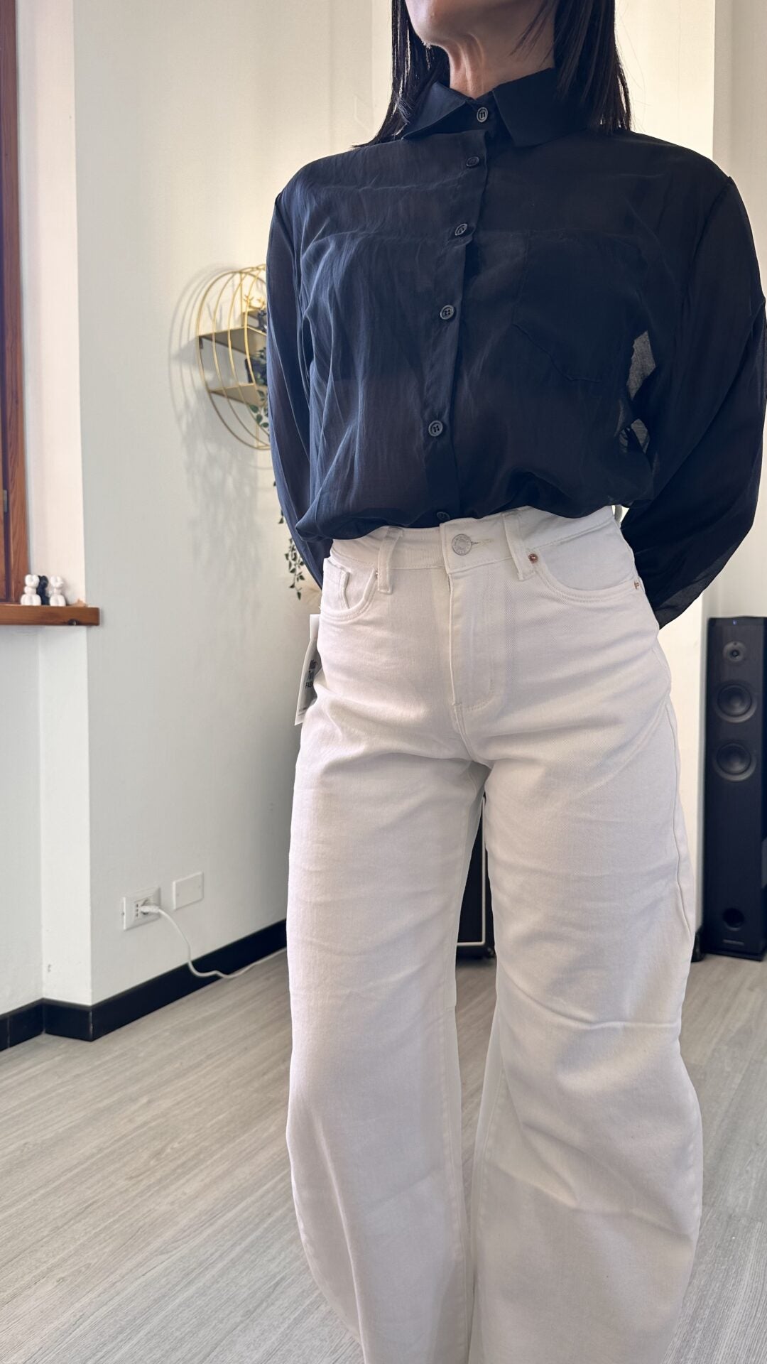2350 JEANS BALLOON BIANCO