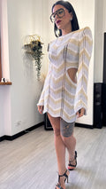 ABITO COPRICOSTUME LUREX ARGENTO