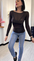 MAGLIA IN CASHMERE MARRONE